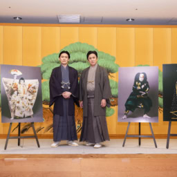 右から、松本幸四郎さん、市川染五郎さん