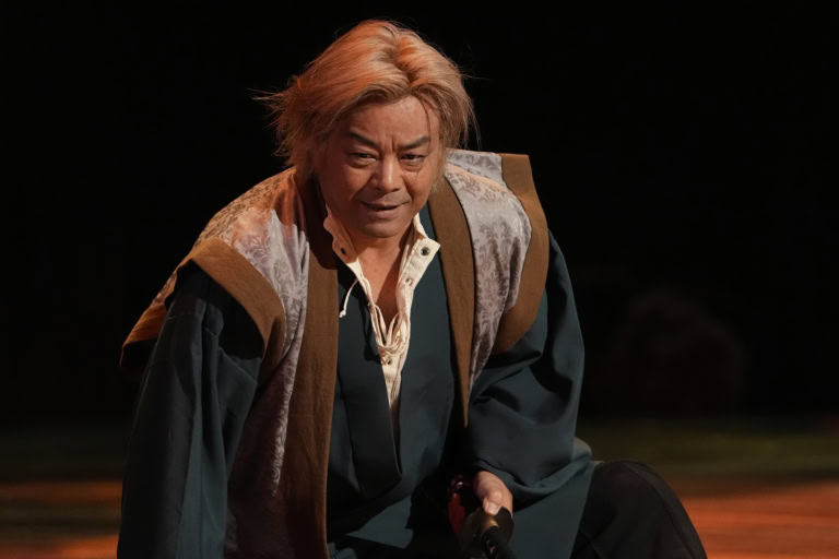 舞台『リア王』　忠臣ケント伯爵役：二反田雅澄さん
