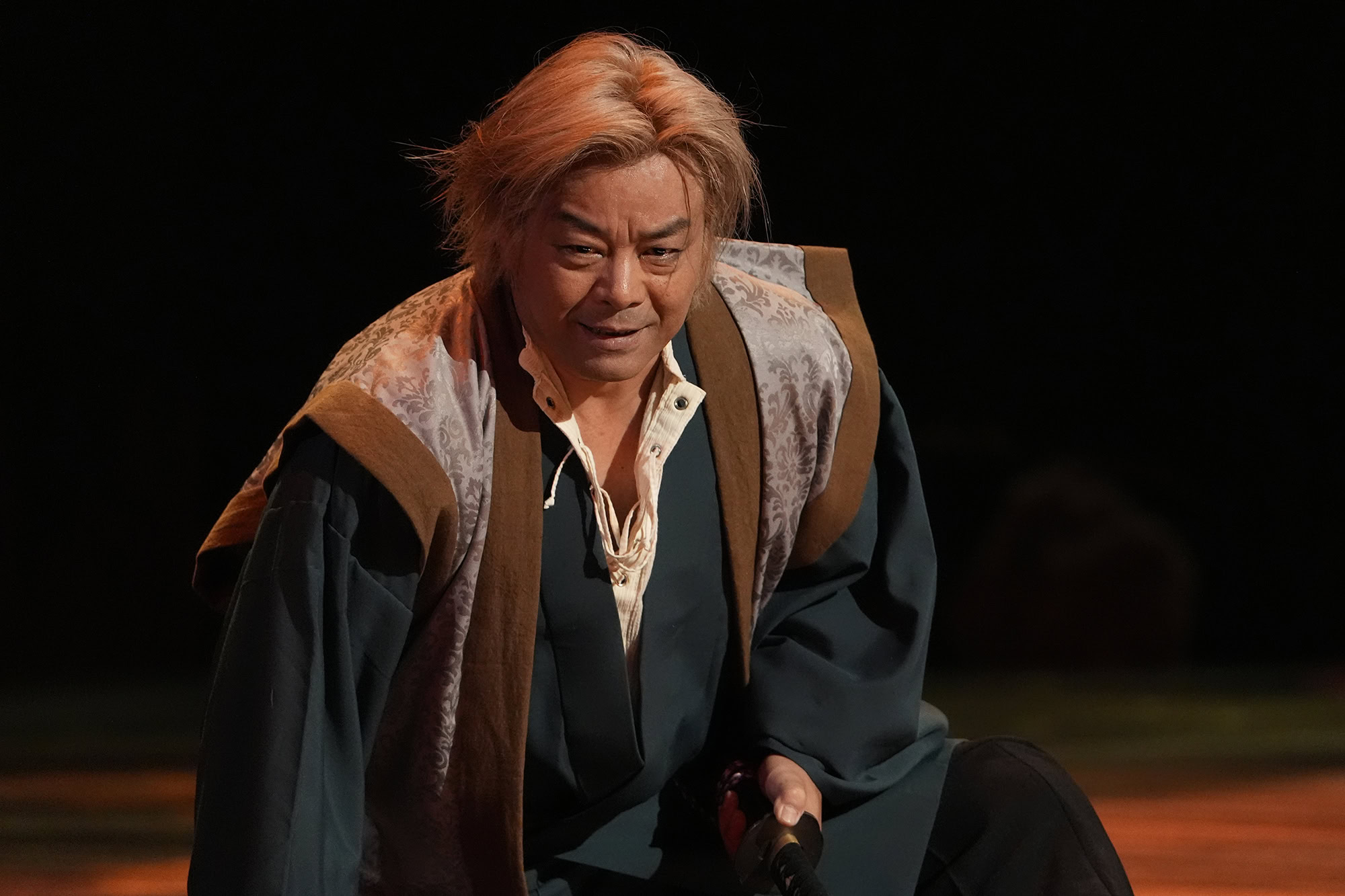 舞台『リア王』　忠臣ケント伯爵役：二反田雅澄さん