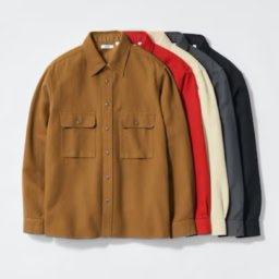ブラッシュドコットンシャツ ￥3,990／ユニクロ ユー