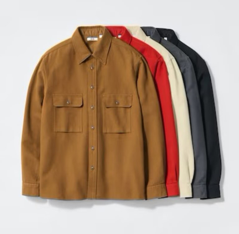 ブラッシュドコットンシャツ ￥3,990／ユニクロ ユー