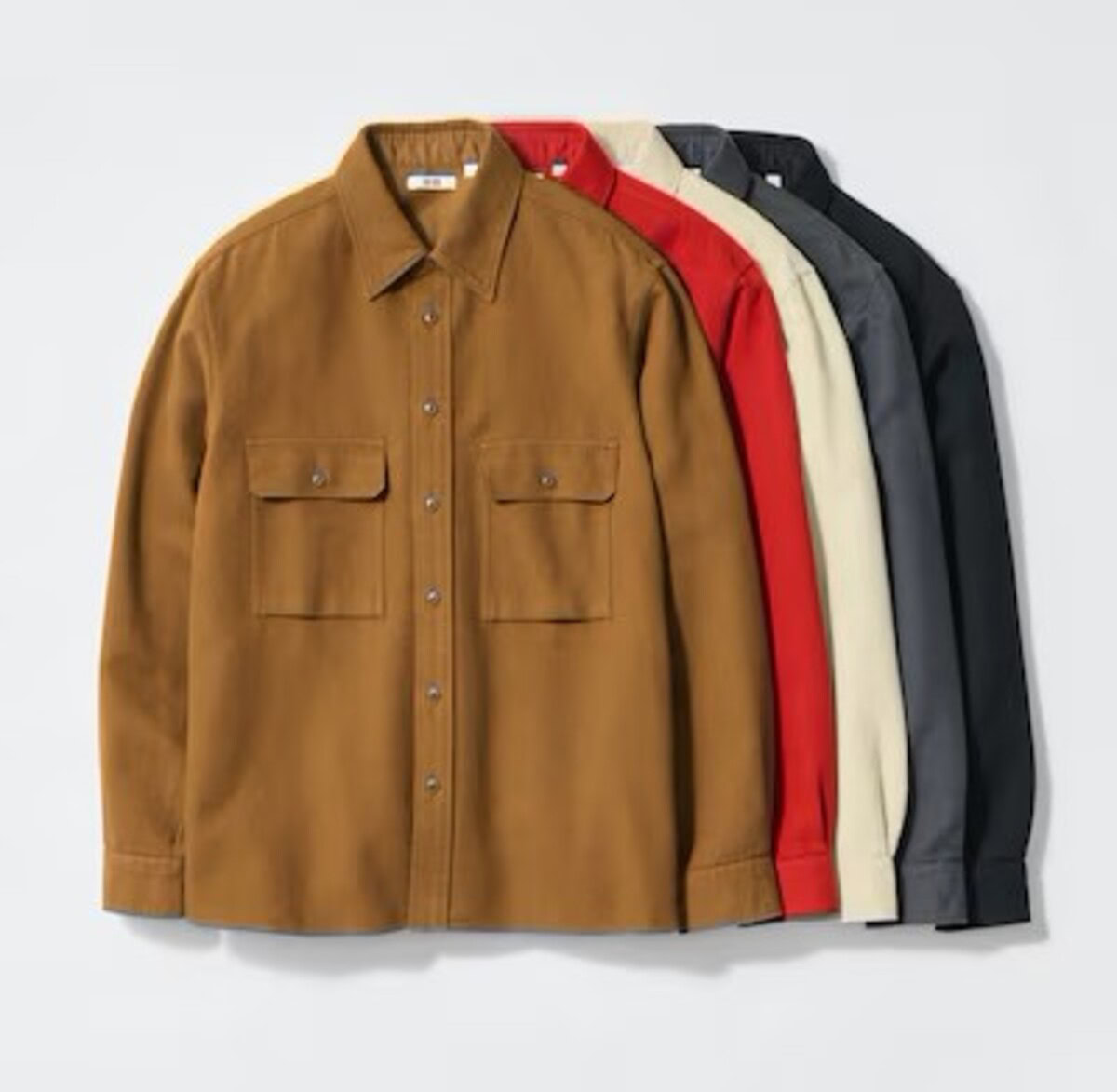 ブラッシュドコットンシャツ ￥3,990／ユニクロ ユー