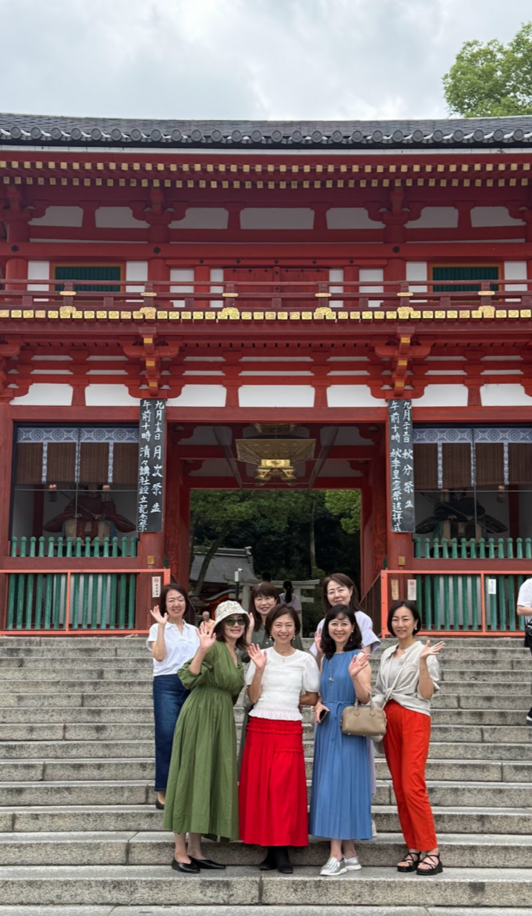 八坂神社にて。