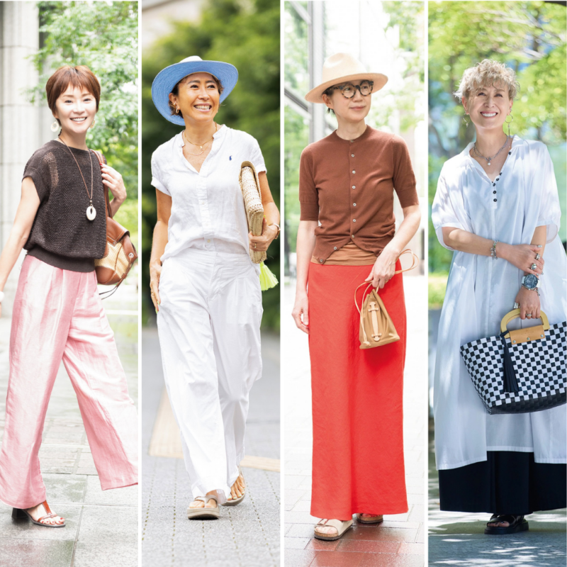 【50代・60代スナップ〈東京・大阪〉】秋深まる大人のおしゃれは色合わせから！いますぐまねしたい上級者の「秋色レイヤード」4選