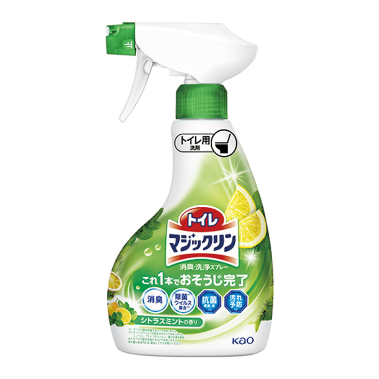 トイレマジックリン  消臭・洗浄スプレー  シトラスミントの香り350 ㎖ ￥396（編集部調べ）／花王 相談窓口