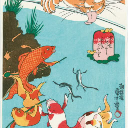 歌川国芳「金魚づくし 百ものがたり」版画のみ¥11,000 /(株)アダチ版画研究所