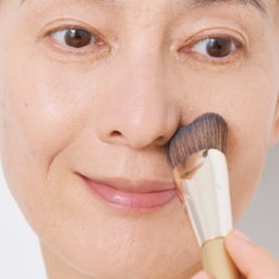 【4】凹凸のある目まわりや小鼻は先端を使って