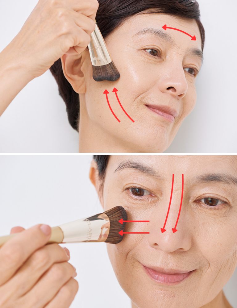 【2】頰や額、鼻筋などはフラットな「面」でペンキ塗り