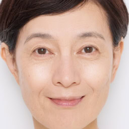 ブラシで塗ったベースメイク