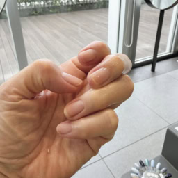 垢抜けたプロのお手入れあとの手。